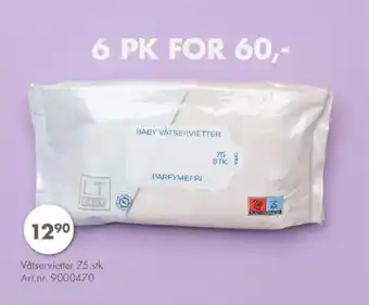 Våtservietter 75 stk