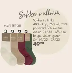 Sparkjøp Sokker i ullmiks tilbud
