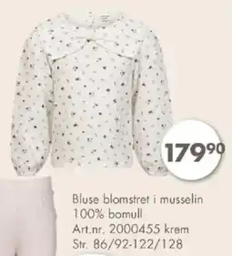 Sparkjøp Bluse blomstret i musselin tilbud
