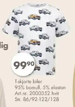 Sparkjøp T-skjorte biler tilbud
