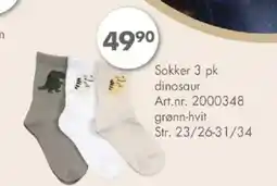 Sparkjøp Sokker 3 pk dinosaur tilbud