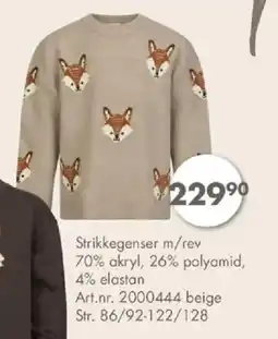 Sparkjøp Strikkegenser m/rev tilbud