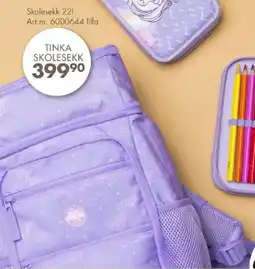 Sparkjøp Skolesekk 221 Art.nr. 6000644 lilla tilbud