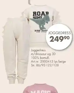 Sparkjøp Joggedress m/dinosaur og 3D tilbud