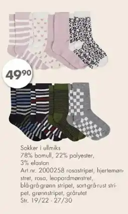 Sparkjøp Sokker i ullmiks tilbud