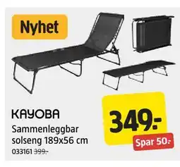 Jula KAYOBA Sammenleggbar solseng tilbud