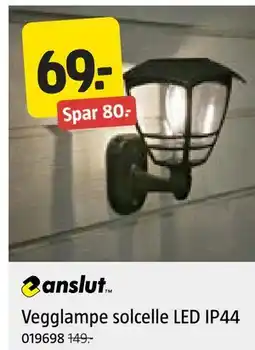 Jula Vegglampe solcelle LED IP44 tilbud