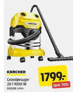Jula Grovstvsuger 20 l 1000 W tilbud