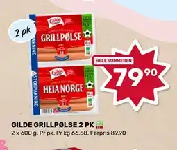 Coop Marked GILDE GRILLPØLSE 2 PK tilbud