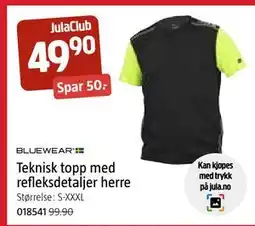 Jula Teknisk topp med refleksdetaljer herre, Medlemspris tilbud