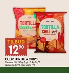 Coop Mega COOP TORTILLA CHIPS tilbud