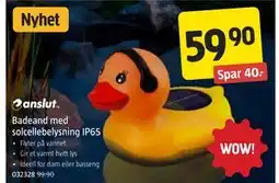 Jula Badeand med solcellebelysning IP65 tilbud