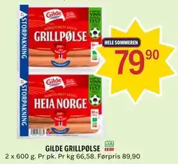 Coop Prix GILDE GRILLPØLSE tilbud