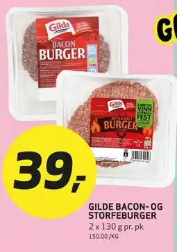 Bunnpris GILDE BACON- OG STORFEBURGER tilbud