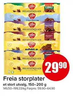 Spar Freia storplater tilbud