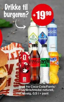 Spar Brus fra Coca-Cola/Farris/ Frus/Bris/Imsdal naturell tilbud