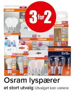 Spar Osram lyspærer tilbud