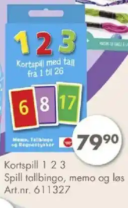 Sparkjøp Kortspill 1 2 3 tilbud