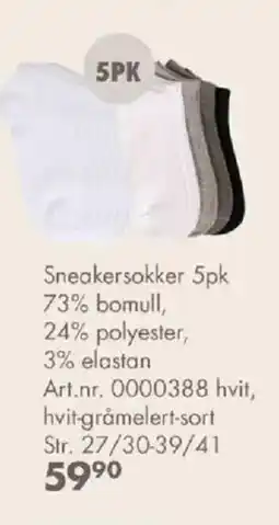Sparkjøp Sneakersokker 5pk tilbud