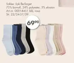 Sparkjøp Sokker 5pk flerfarget tilbud