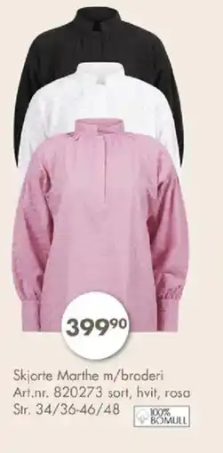 Sparkjøp Skjorte Marthe m/broderi tilbud