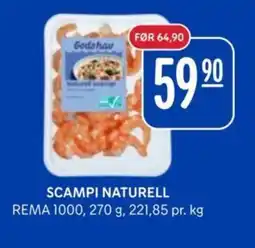 Rema 1000 Scampi naturell tilbud