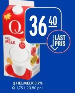 Rema 1000 Q helmelk 3.7% tilbud