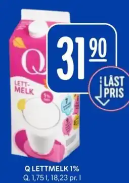 Rema 1000 Q lettmelk 1% tilbud