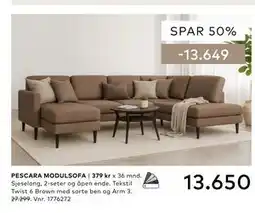 Skeidar PESCARA MODULSOFA tilbud