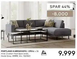 Skeidar PORTLAND HJØRNESOFA tilbud