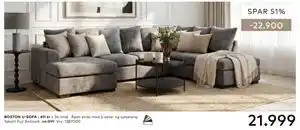Skeidar BOSTON U-SOFA tilbud