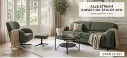 Skeidar ALLE STREAM SOFAER OG STOLER 40% tilbud