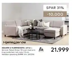 Skeidar SQUARE U-HJØRNESOFA tilbud