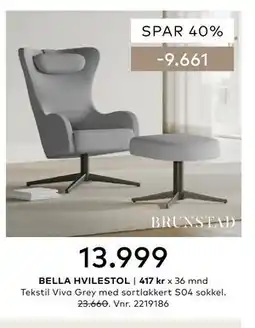 Skeidar BELLA HVILESTOL tilbud