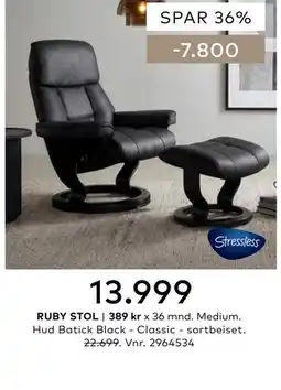 Skeidar RUBY STOL tilbud
