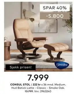 Skeidar CONSUL STOL tilbud