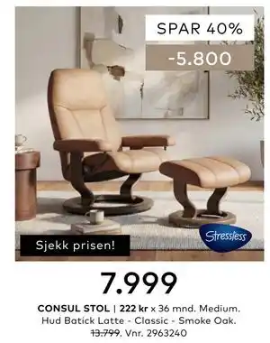Skeidar CONSUL STOL tilbud