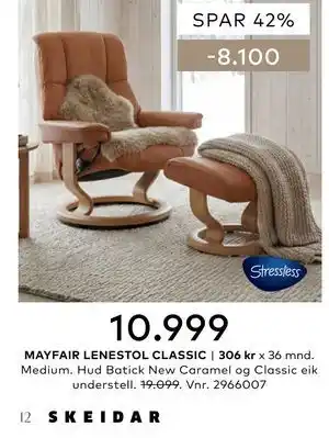 Skeidar MAYFAIR LENESTOL CLASSIC tilbud