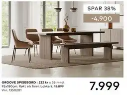 Skeidar GROOVE SPISEBORD tilbud