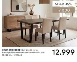 Skeidar CALIA SPISEBORD tilbud