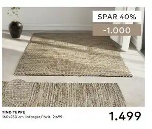 Skeidar TIND TEPPE tilbud