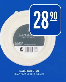 Rema 1000 Tallerken liten tilbud