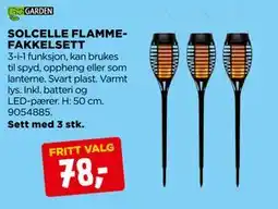 jem & fix SOLCELLE FLAMMEFAKKELSETT tilbud
