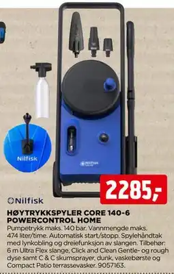 jem & fix HØYTRYKKSPYLER CORE 140-6 POWERCONTROL HOME tilbud