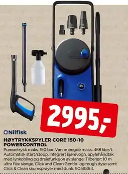 jem & fix HØYTRYKKSPYLER CORE 150-10 POWERCONTROL tilbud