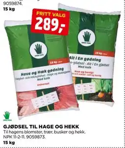 jem & fix GJØDSEL TIL HAGE OG HEKK tilbud