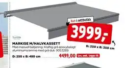 jem & fix MARKISE M/HALVKASSETT tilbud