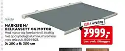 jem & fix MARKISE M/ HELKASSETT OG MOTOR tilbud