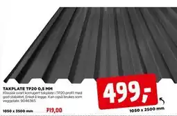 jem & fix TAKPLATE TP20 0,5 MM tilbud