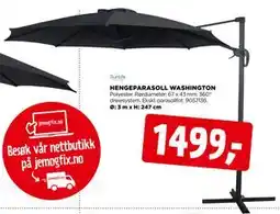 jem & fix HENGEPARASOLL WASHINGTON tilbud